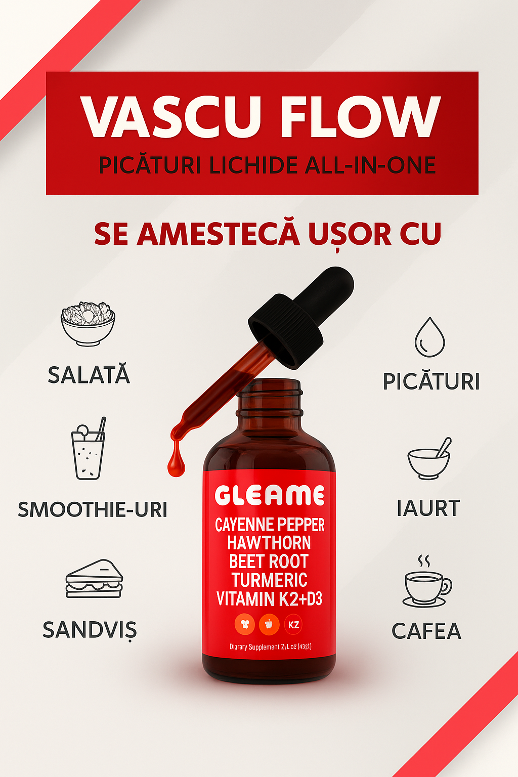 Picături lichide subliment pentru ardei iute Cayenne