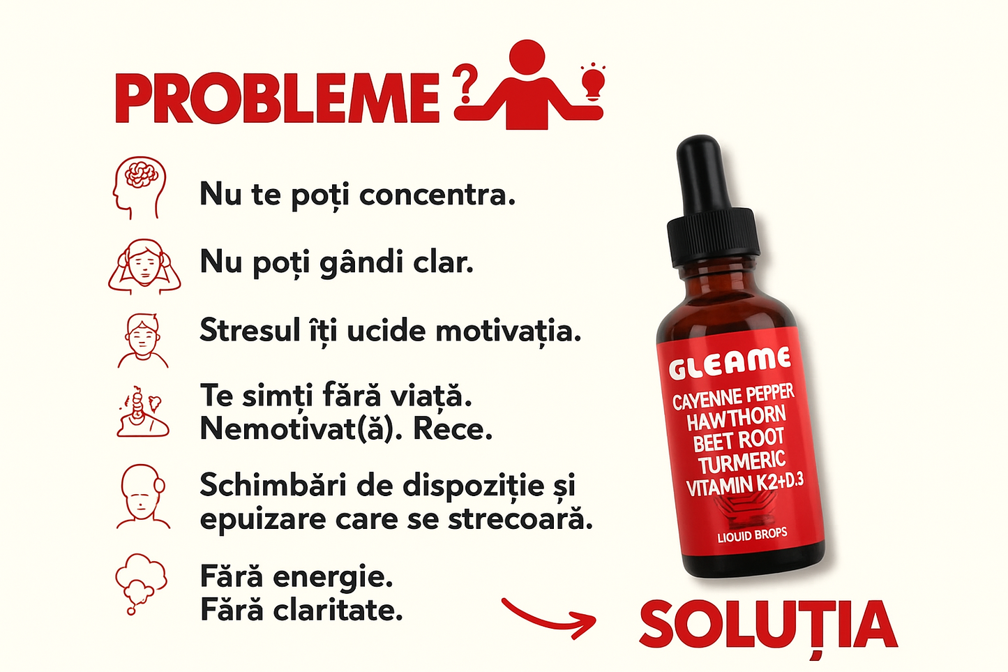 Picături lichide subliment pentru ardei iute Cayenne